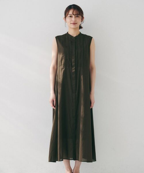 UNTITLED / アンタイトル ロング・マキシ丈ワンピース | 【シアー/前開き/夏ワンピ】コットンピンタックワンピース | 詳細16