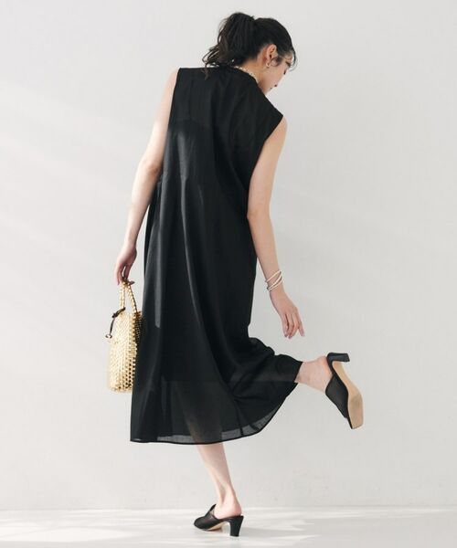 UNTITLED / アンタイトル ロング・マキシ丈ワンピース | 【シアー/前開き/夏ワンピ】コットンピンタックワンピース | 詳細4