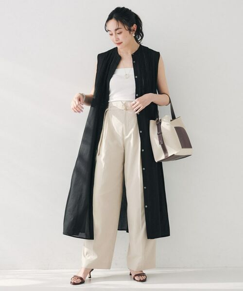 UNTITLED / アンタイトル ロング・マキシ丈ワンピース | 【シアー/前開き/夏ワンピ】コットンピンタックワンピース | 詳細6