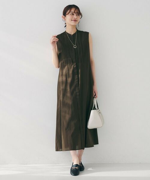 UNTITLED / アンタイトル ロング・マキシ丈ワンピース | 【シアー/前開き/夏ワンピ】コットンピンタックワンピース | 詳細9