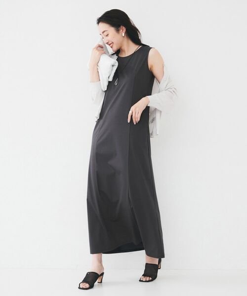 UNTITLED / アンタイトル ロング・マキシ丈ワンピース | 【洗える/夏ワンピ/2WAY】ジャージワンピース | 詳細6