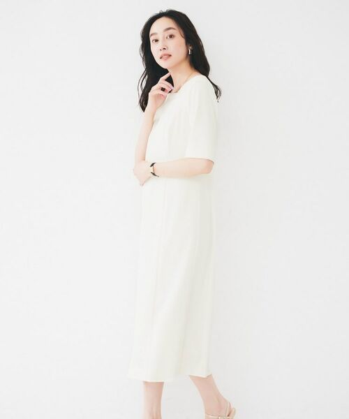 UNTITLED / アンタイトル ミニ丈・ひざ丈ワンピース | 【きれいめ/上品/夏ワンピ】アシメネックワンピース | 詳細2