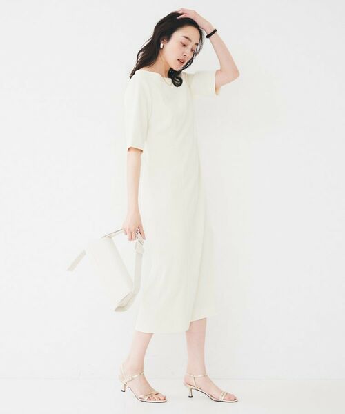 UNTITLED / アンタイトル ミニ丈・ひざ丈ワンピース | 【きれいめ/上品/夏ワンピ】アシメネックワンピース | 詳細4