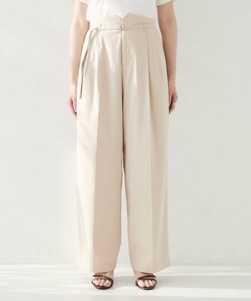 UNTITLED / アンタイトル パンツ | 【セットアップ可能/オンオフ】ラミー混 タックワイドパンツ | 詳細28