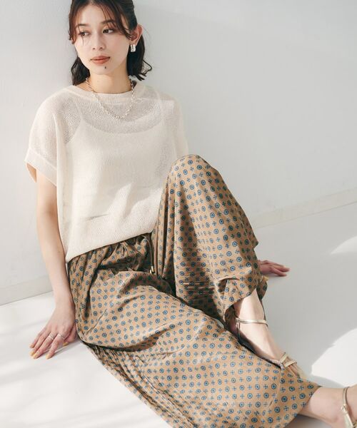 UNTITLED / アンタイトル ショート・ハーフ・半端丈パンツ | 【セットアップ可能/ウエストゴム】小紋柄パンツ | 詳細2