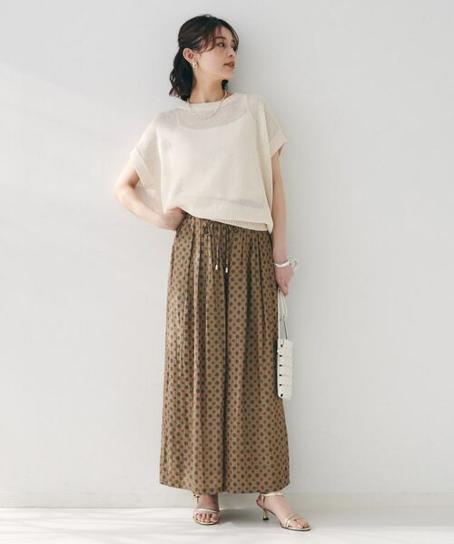 UNTITLED / アンタイトル ショート・ハーフ・半端丈パンツ | 【セットアップ可能/ウエストゴム】小紋柄パンツ | 詳細6