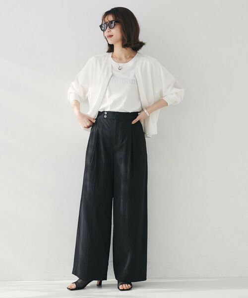 UNTITLED / アンタイトル パンツ | 【後ろウエストゴム/洗える】2タックワイドパンツ | 詳細4