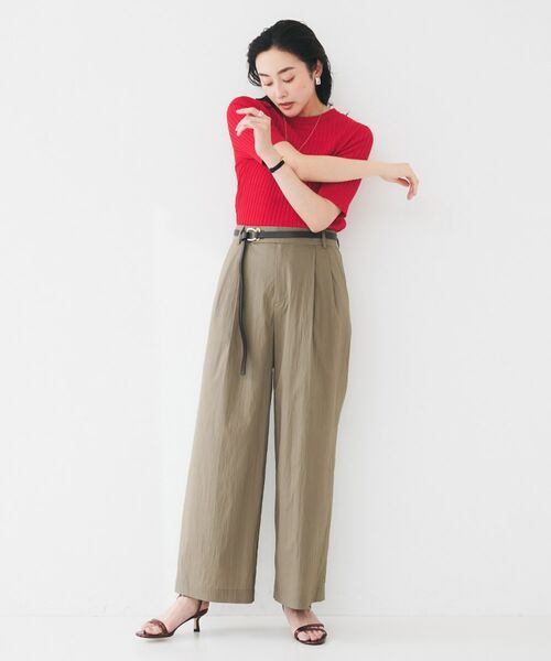 UNTITLED / アンタイトル パンツ | 【後ろウエストゴム/洗える】2タックワイドパンツ | 詳細8