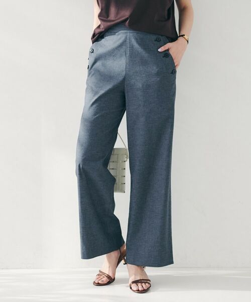 UNTITLED / アンタイトル パンツ | 【ワイド/後ろウエストゴム】ヘンプマリンパンツ | 詳細10