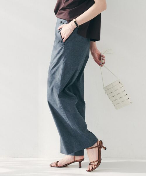 UNTITLED / アンタイトル パンツ | 【ワイド/後ろウエストゴム】ヘンプマリンパンツ | 詳細11