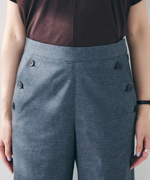 UNTITLED / アンタイトル パンツ | 【ワイド/後ろウエストゴム】ヘンプマリンパンツ | 詳細17