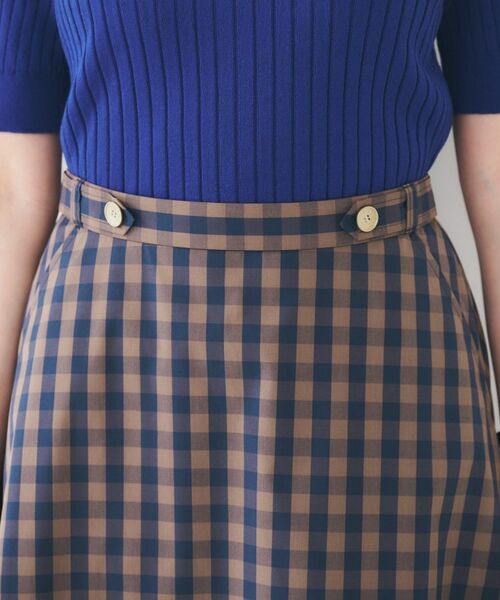 UNTITLED / アンタイトル ロング・マキシ丈スカート | 【後ろウエストゴム/洗える】ギンガムチェックAラインスカート | 詳細12