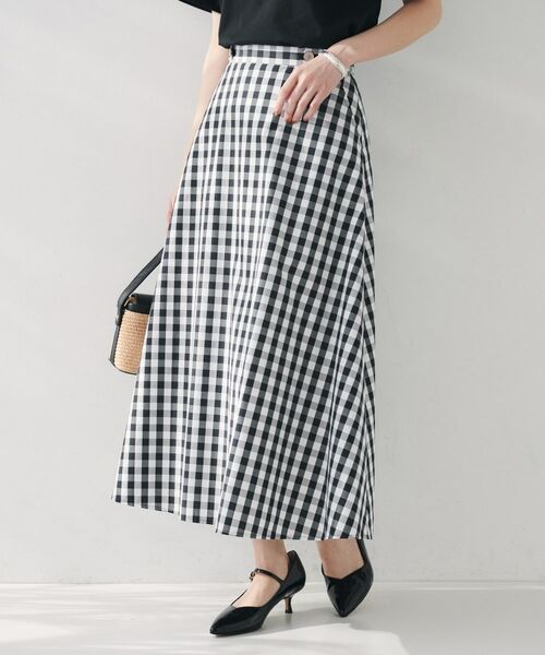 UNTITLED / アンタイトル ロング・マキシ丈スカート | 【後ろウエストゴム/洗える】ギンガムチェックAラインスカート | 詳細2