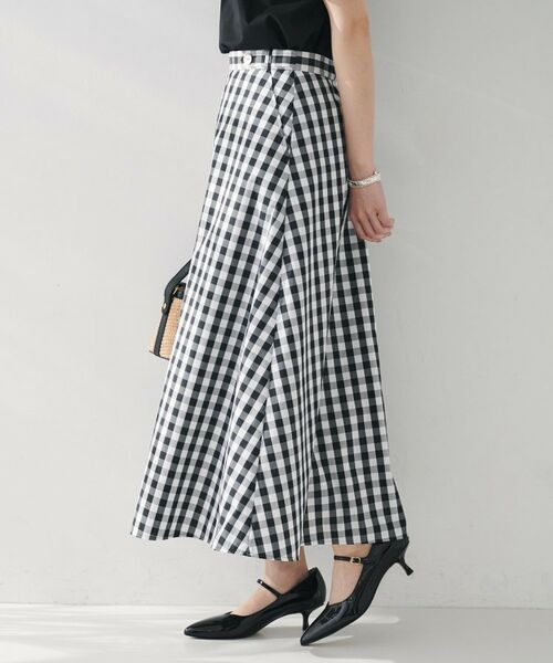 UNTITLED / アンタイトル ロング・マキシ丈スカート | 【後ろウエストゴム/洗える】ギンガムチェックAラインスカート | 詳細3