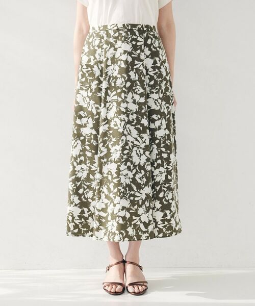UNTITLED / アンタイトル ロング・マキシ丈スカート | 【セットアップ可/後ろウエストゴム】モザイクフラワー柄スカート | 詳細11