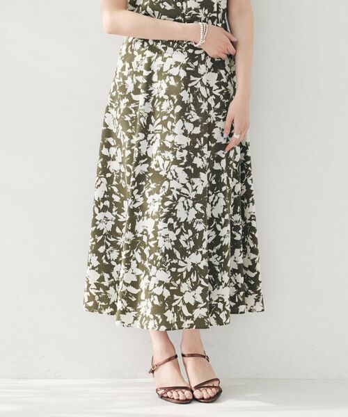 UNTITLED / アンタイトル ロング・マキシ丈スカート | 【セットアップ可/後ろウエストゴム】モザイクフラワー柄スカート | 詳細7