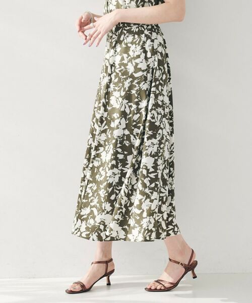 UNTITLED / アンタイトル ロング・マキシ丈スカート | 【セットアップ可/後ろウエストゴム】モザイクフラワー柄スカート | 詳細8