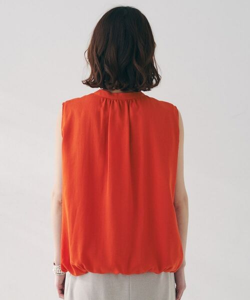 UNTITLED / アンタイトル シャツ・ブラウス | 【シアー/バンドカラー】バルーンヘムノースリーブブラウス | 詳細16