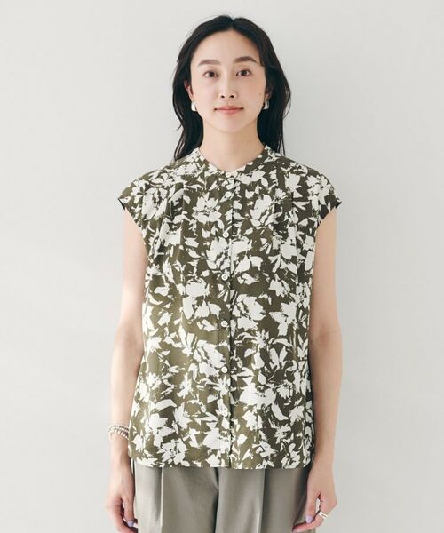 UNTITLED / アンタイトル シャツ・ブラウス | 【セットアップ可/洗える】モザイクフラワー柄ブラウス | 詳細10