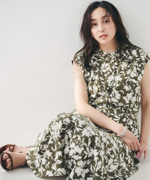 UNTITLED / アンタイトル シャツ・ブラウス | 【セットアップ可/洗える】モザイクフラワー柄ブラウス | 詳細7