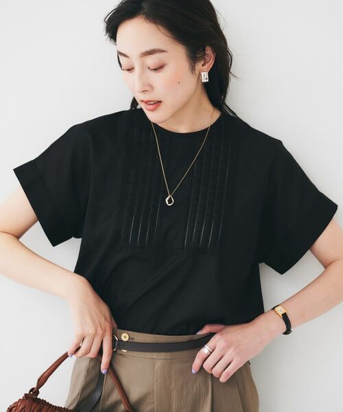 UNTITLED / アンタイトル シャツ・ブラウス | 【洗える】コットンピンタックブラウス(ブラック(019))