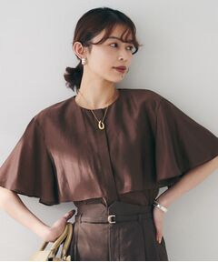 UNTITLED / アンタイトル シャツ・ブラウス | 【オンオフ/二の腕カバー】オーガンジーラッフルブラウス