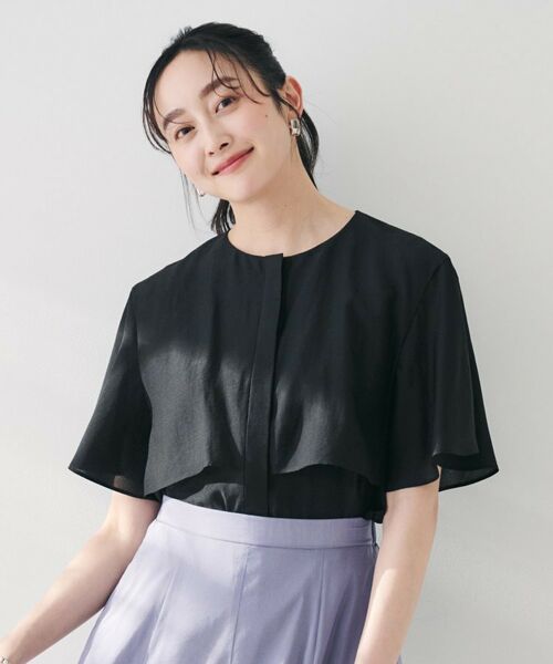UNTITLED / アンタイトル シャツ・ブラウス | 【オンオフ/二の腕カバー】オーガンジーラッフルブラウス | 詳細6