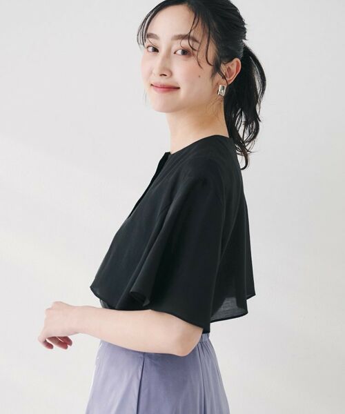 UNTITLED / アンタイトル シャツ・ブラウス | 【オンオフ/二の腕カバー】オーガンジーラッフルブラウス | 詳細7
