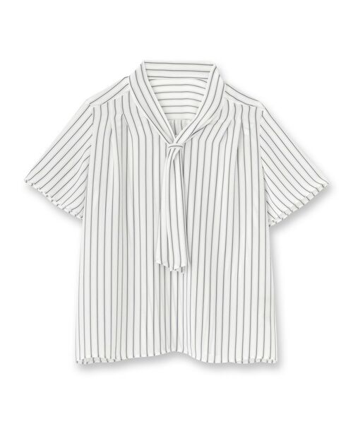 UNTITLED / アンタイトル シャツ・ブラウス | 【通勤/オフィス/二の腕カバー】ボウタイブラウス | 詳細1