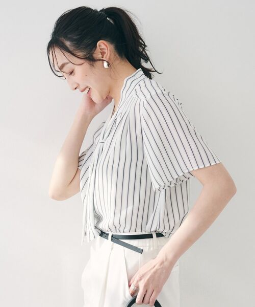 UNTITLED / アンタイトル シャツ・ブラウス | 【通勤/オフィス/二の腕カバー】ボウタイブラウス | 詳細11