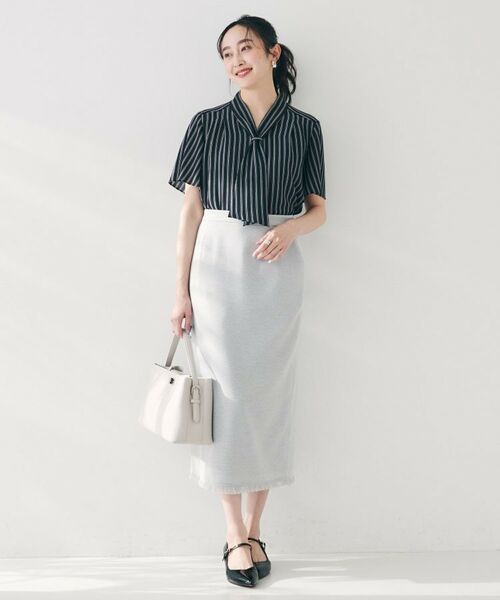 UNTITLED / アンタイトル シャツ・ブラウス | 【通勤/オフィス/二の腕カバー】ボウタイブラウス | 詳細16