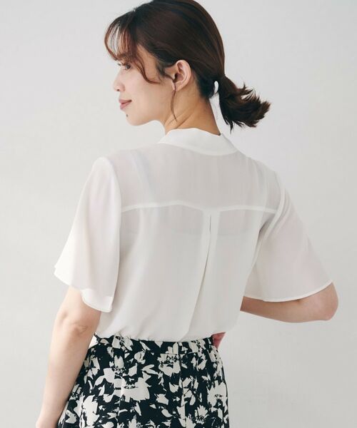 UNTITLED / アンタイトル シャツ・ブラウス | 【通勤/オフィス/二の腕カバー】ボウタイブラウス | 詳細3