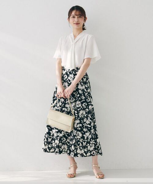 UNTITLED / アンタイトル シャツ・ブラウス | 【通勤/オフィス/二の腕カバー】ボウタイブラウス | 詳細4