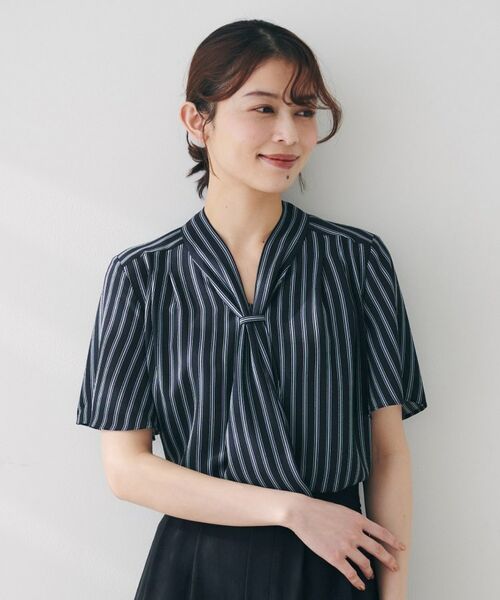 UNTITLED / アンタイトル シャツ・ブラウス | 【通勤/オフィス/二の腕カバー】ボウタイブラウス | 詳細6