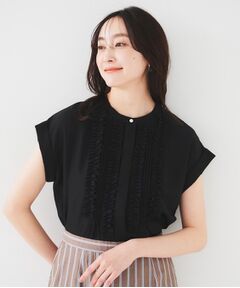 UNTITLED / アンタイトル シャツ・ブラウス | 【吸水速乾/UVケア】フィブリルフリルブラウス