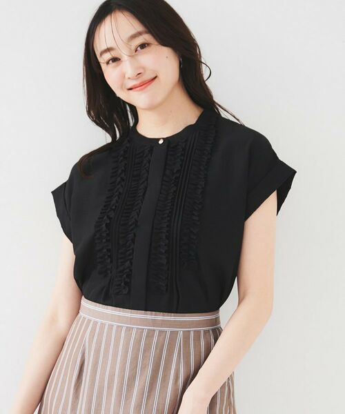 UNTITLED / アンタイトル シャツ・ブラウス | 【吸水速乾/UVケア】フィブリルフリルブラウス | 詳細14