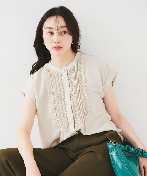 UNTITLED / アンタイトル シャツ・ブラウス | 【吸水速乾/UVケア】フィブリルフリルブラウス | 詳細18