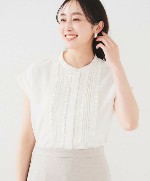 UNTITLED / アンタイトル シャツ・ブラウス | 【吸水速乾/UVケア】フィブリルフリルブラウス | 詳細2