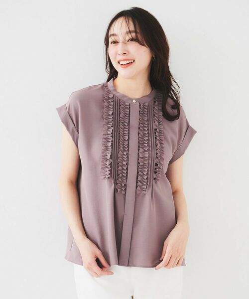 UNTITLED / アンタイトル シャツ・ブラウス | 【吸水速乾/UVケア】フィブリルフリルブラウス | 詳細22