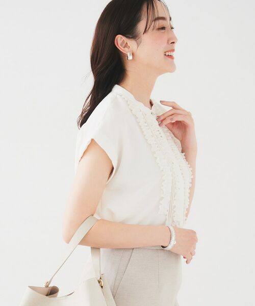 UNTITLED / アンタイトル シャツ・ブラウス | 【吸水速乾/UVケア】フィブリルフリルブラウス | 詳細3