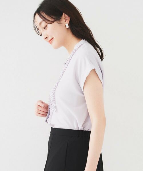 UNTITLED / アンタイトル シャツ・ブラウス | 【吸水速乾/UVケア】フィブリルフリルブラウス | 詳細7