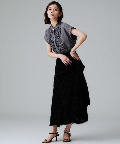 UNTITLED / アンタイトル シャツ・ブラウス | スタンドネックフリルブラウス【吸水速乾/UVケア】 | 詳細14