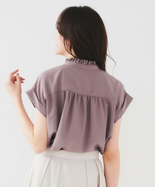 UNTITLED / アンタイトル シャツ・ブラウス | スタンドネックフリルブラウス【吸水速乾/UVケア】 | 詳細28