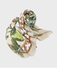 UNTITLED / アンタイトル マフラー・ショール・スヌード・ストール | 【manipuri】120cm正方形 ハーベストフェスティバル柄 リネンミックスストール