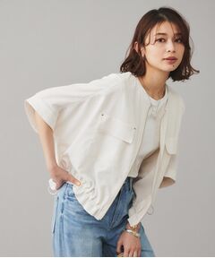 UNTITLED / アンタイトル レザーブルゾン・ジャケット | 【SEADRAKE】ノーカラー半袖ブルゾン