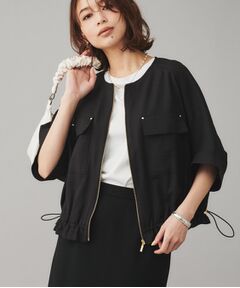 UNTITLED / アンタイトル レザーブルゾン・ジャケット | 【SEADRAKE】ノーカラー半袖ブルゾン