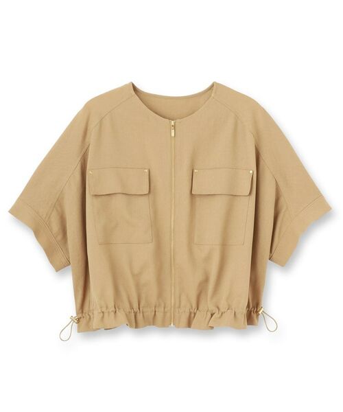 UNTITLED / アンタイトル レザーブルゾン・ジャケット | 【SEADRAKE】ノーカラー半袖ブルゾン | 詳細1