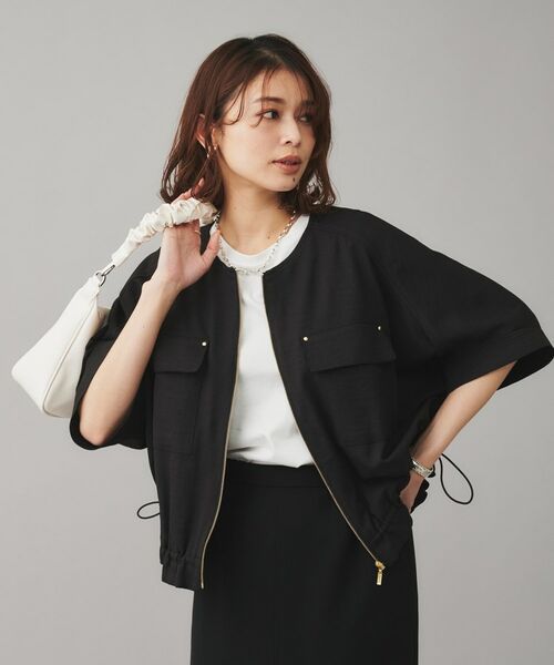 UNTITLED / アンタイトル レザーブルゾン・ジャケット | 【SEADRAKE】ノーカラー半袖ブルゾン | 詳細7