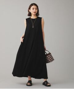 UNTITLED / アンタイトル ロング・マキシ丈ワンピース | 【Audrey and John Wad】クルーネックノースリーブフレアワンピース