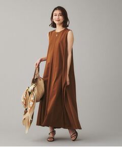 UNTITLED / アンタイトル ロング・マキシ丈ワンピース | 【Audrey and John Wad】クルーネックノースリーブフレアワンピース